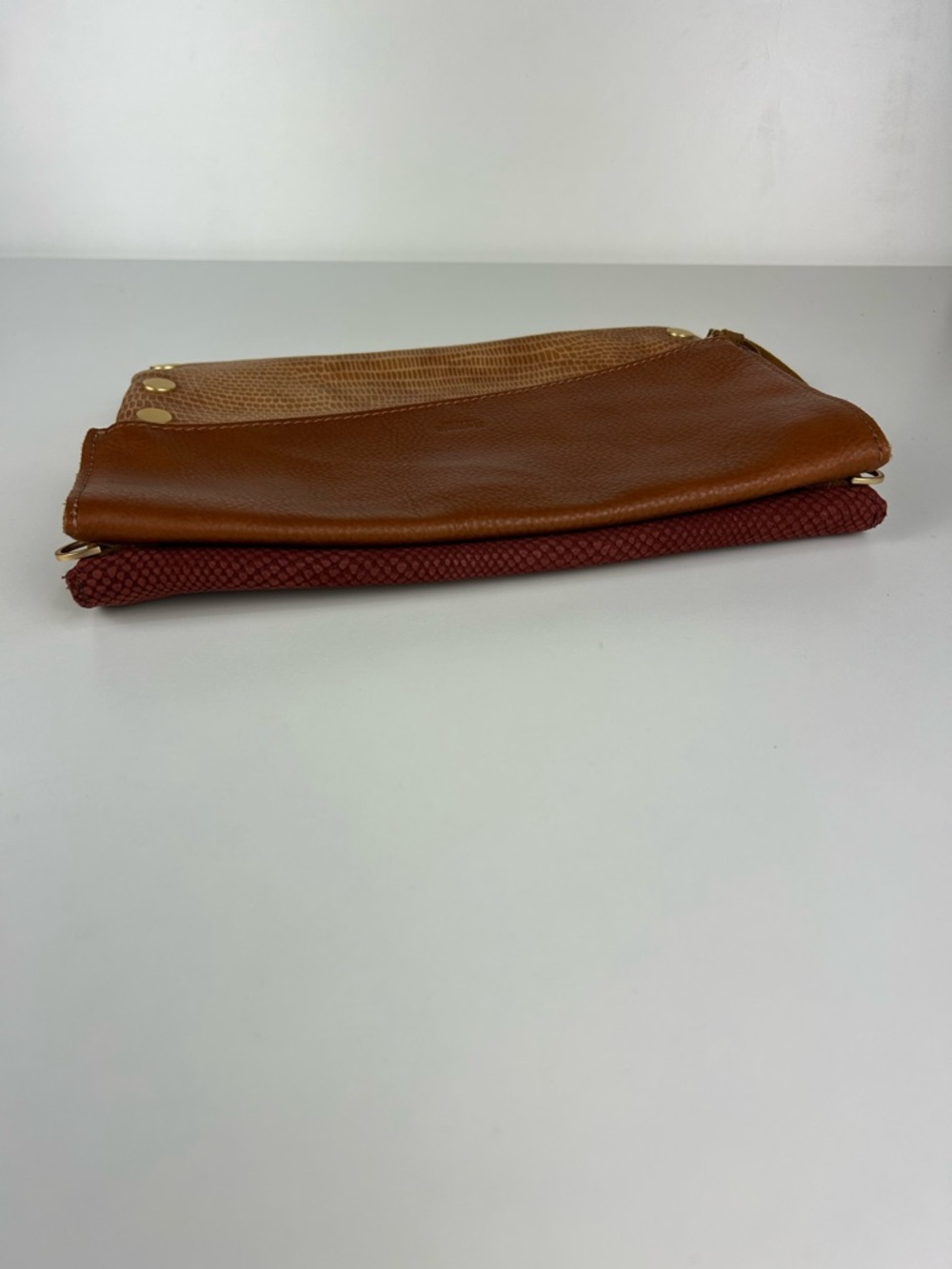 HAMMITT DILLON LOS ANGELES DILLON ARCHES HENNA LEATHER CROSSBODY CLUTCH MEDIUM - Picture 6 of 16